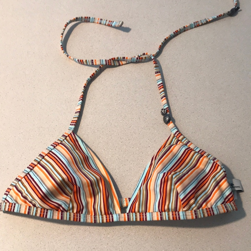 Tommy Bahama both sz 8 striped bikini top cute